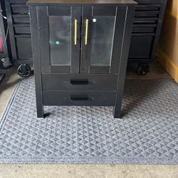 Bathroom Vanity with Tempered Glass 