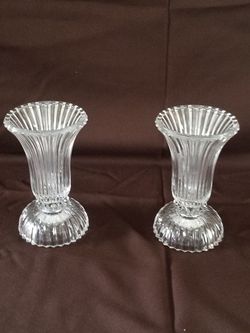 Pair glass vases