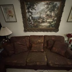 Maroon Living Room Set