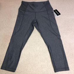 NEW WITH TAGS Size Large Charcoal Grey Leggings 