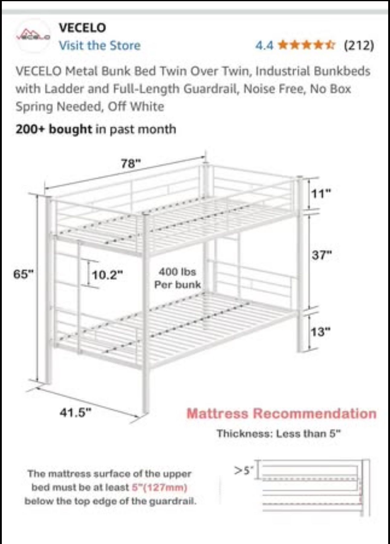 Brand New Twin Bunk beds 