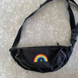 Fanny Pack, Embroidered With Pride Rainbow & Cactus