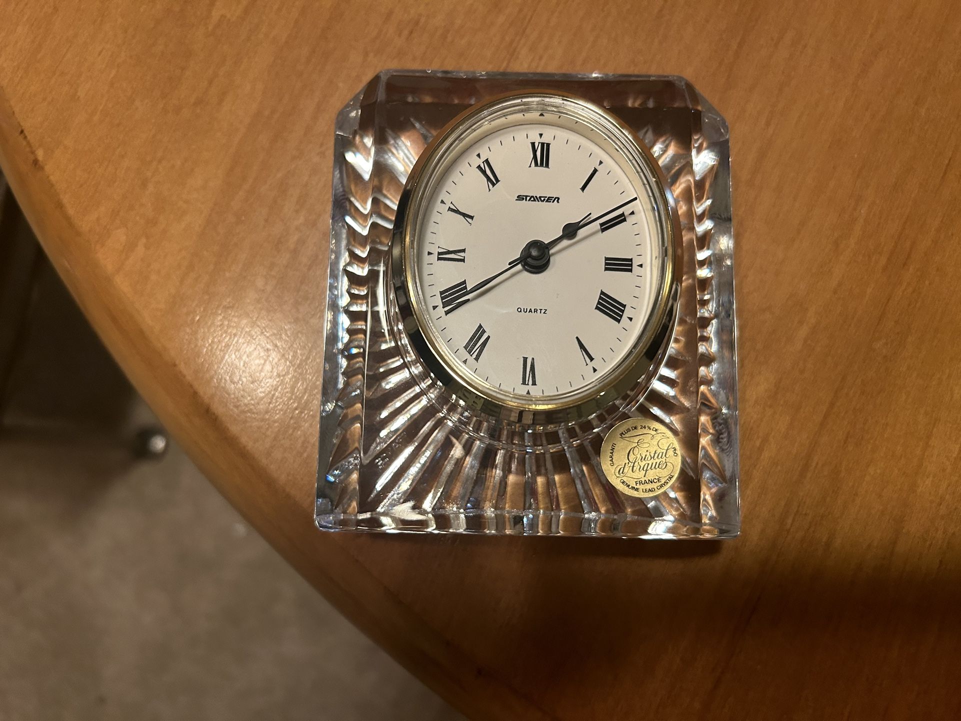 Vintage Cristal d’Arques Clock