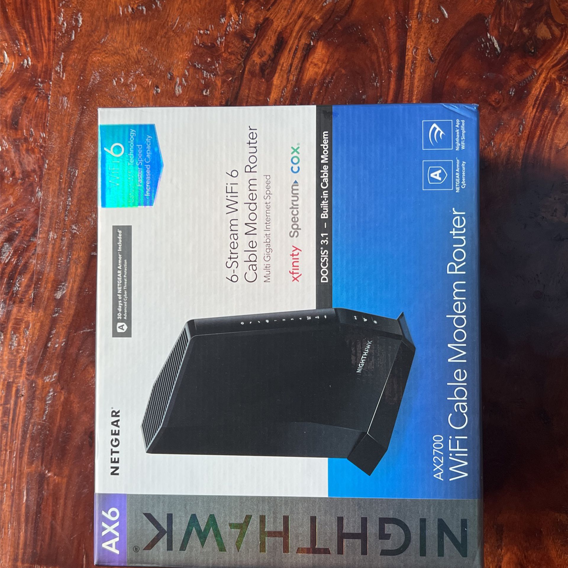 Netgear AX6/AX2700 Wi-Fi Cable Modem Router