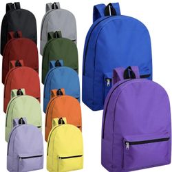Amylove Pack Backpack in Bulk 17 inch Lightweight Student Outdoor Travel Book Bag Kid Classic School Bookbag for Boy Girl (Mixed Colors)