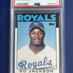 1986 Topps Bo Jackson Rookie Baseball Card Graded PSA 6