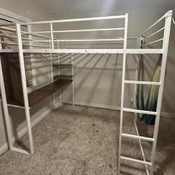 Full Size Bunk Bed Loft With Desk OBO 