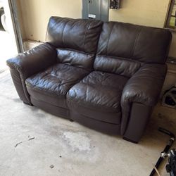 Brown Leather Couch