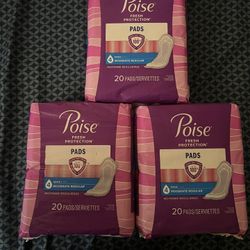 Poise Pads All For $12