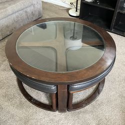 Wood & Glass Coffee Table