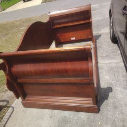 Vintage, Real Wood Sligh Twin Trundle Bed W 1 Mattress 