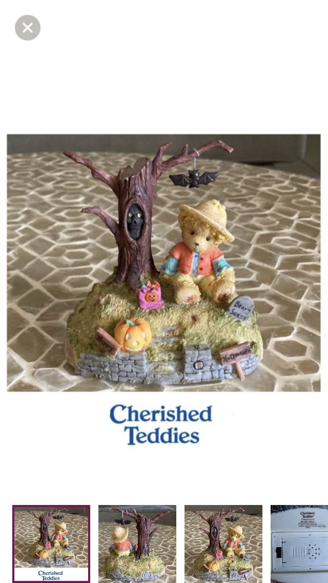 Cherished Teddies ‘Halloween Is A Boo-tiful Thing” Item #119912 Issued 2004