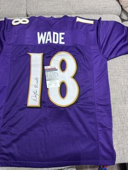 Dayton Wade Signed Autograph Custom Jersey - JSA Coa - Baltimore Ravens