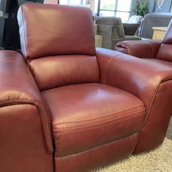 Red Power Recliners. Top Grain Leather Millennium Collection 