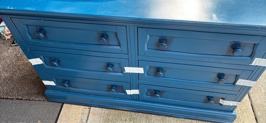 Blue dresser 6 drawers