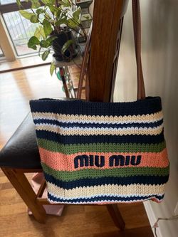 Miu Miu Crocheted Tote Bag