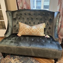 Love Seat, Velvet Sofa 