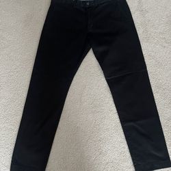 Men’s J. Crew Black Stretch Pants size 35 X 32 Style 484