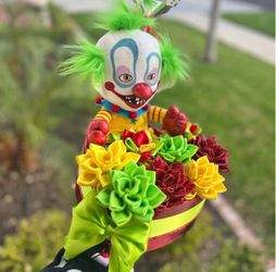 Killer Klowns from Outer Space Clown Doll with Floral Arrangement