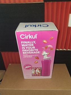 Cirkul 32oz Pink Stainless Bottle Kit w/2 Cartridges Zero Sugar Mix FlavorDrink