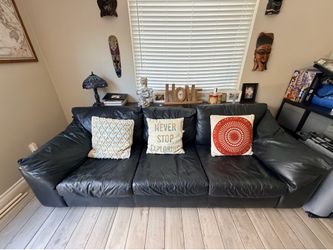 Free black leather coach 8x3’