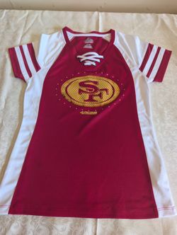 San Francisco 49ers Women's Top - Majestic - Small - Scarlet/White