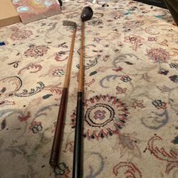 Vintage Wood Driver And Iron