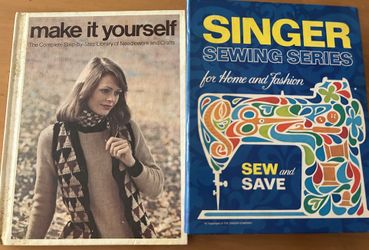 Vintage 1972 Singer Sewing Series Book, Home and Fashion, Sew and Save and Make it Yourself V3 