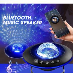 Star Projector, Galaxy Starry Projection Lamp, Bluetooth Speaker Aurora Lighting with Timer and Remote Control, LED Sky Night Light for Kids Bedroom, 