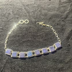 💎 925 Sterling Silver Purple-Blue Druzy Pendant – Artisan Handcrafted Design