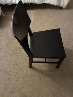 Pier imports dark wood teak desk chair