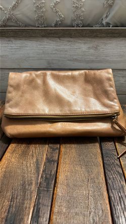 Margo New York Leather Fold-Over Clutch