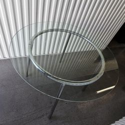 Glass Round Dining Table