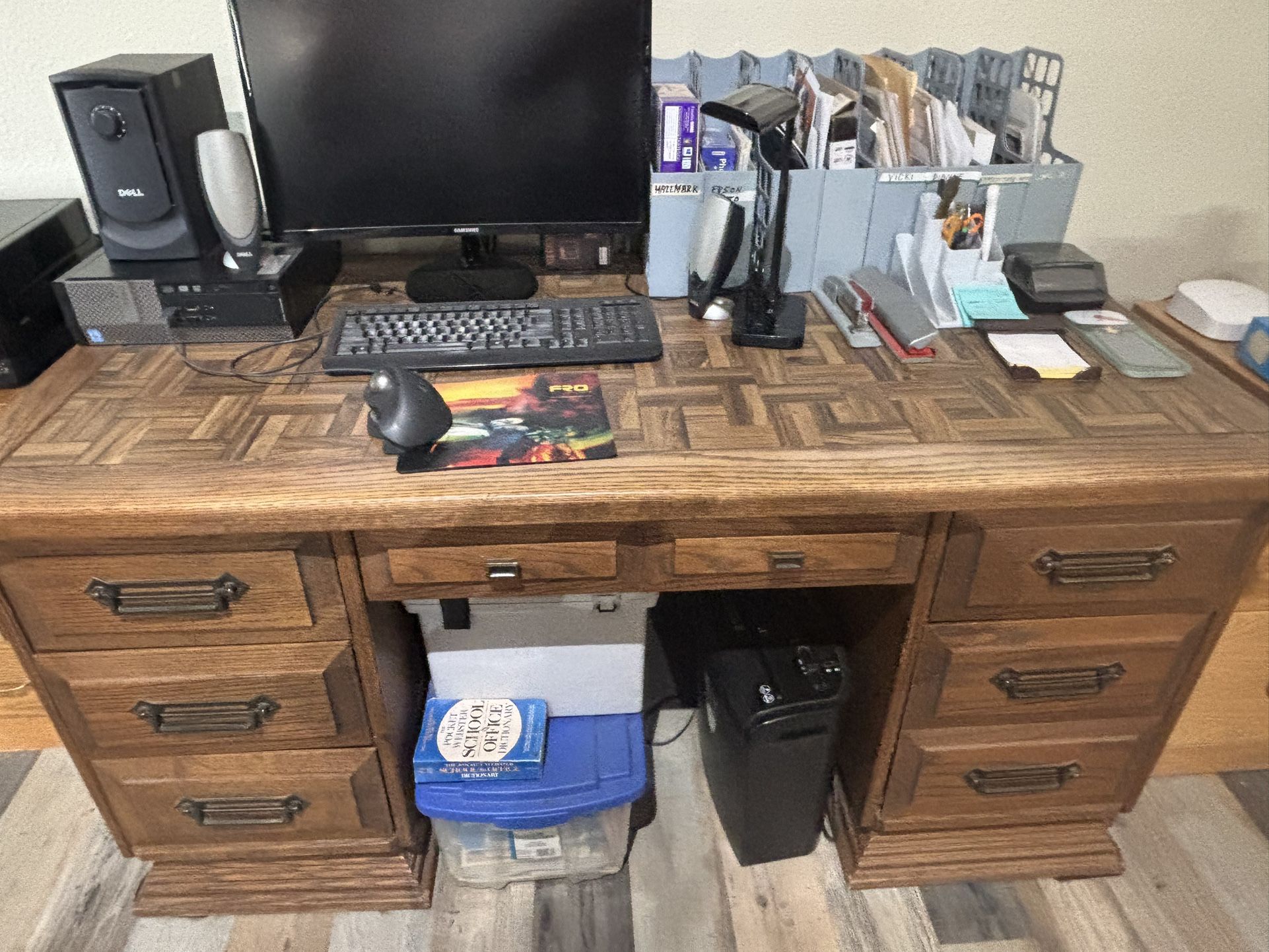Oak Desk With File Drawer