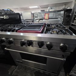 36" VIKING DUAL FUEL RANGE STAINLESS STEEL 