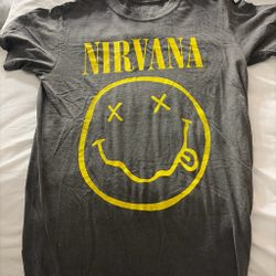 Nirvana Smiley Face Graphic T-Shirt