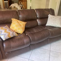 Leather recliner couch FREE