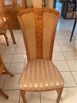 Solid burl wood dinning set