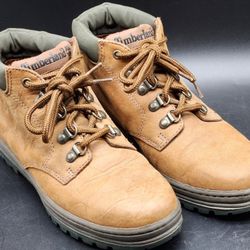 Timberland Kids Premium Brown Leather Hiking Boots - Size 7M