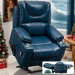 Leather Lift Massage/Heat Recliner