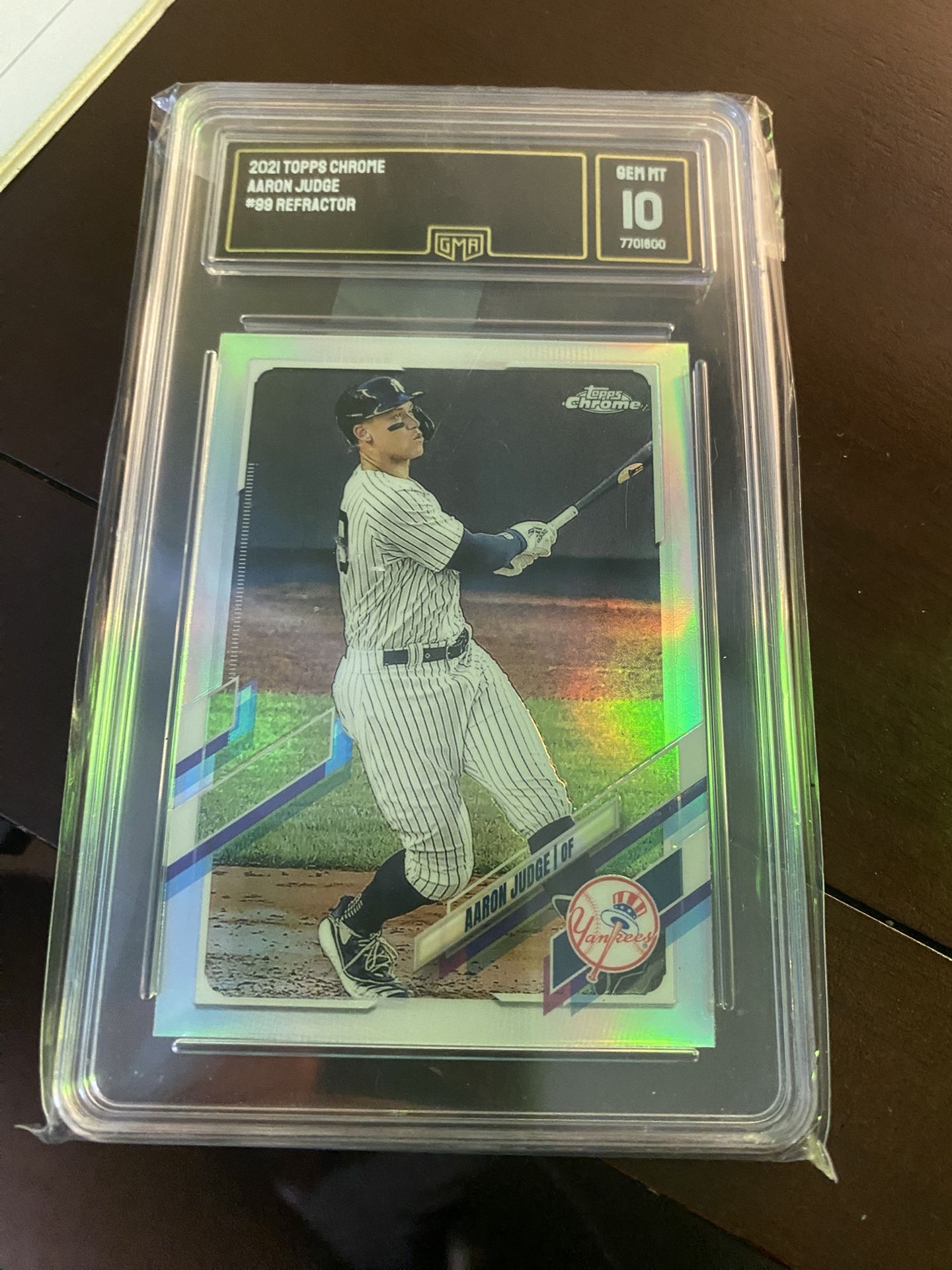 Aaron Judge 2021 Topps Chrome #99 Refractor Graded 10