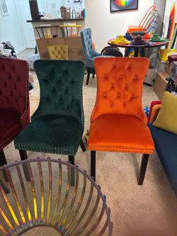 Brand New Velvet Chair- Pick your color