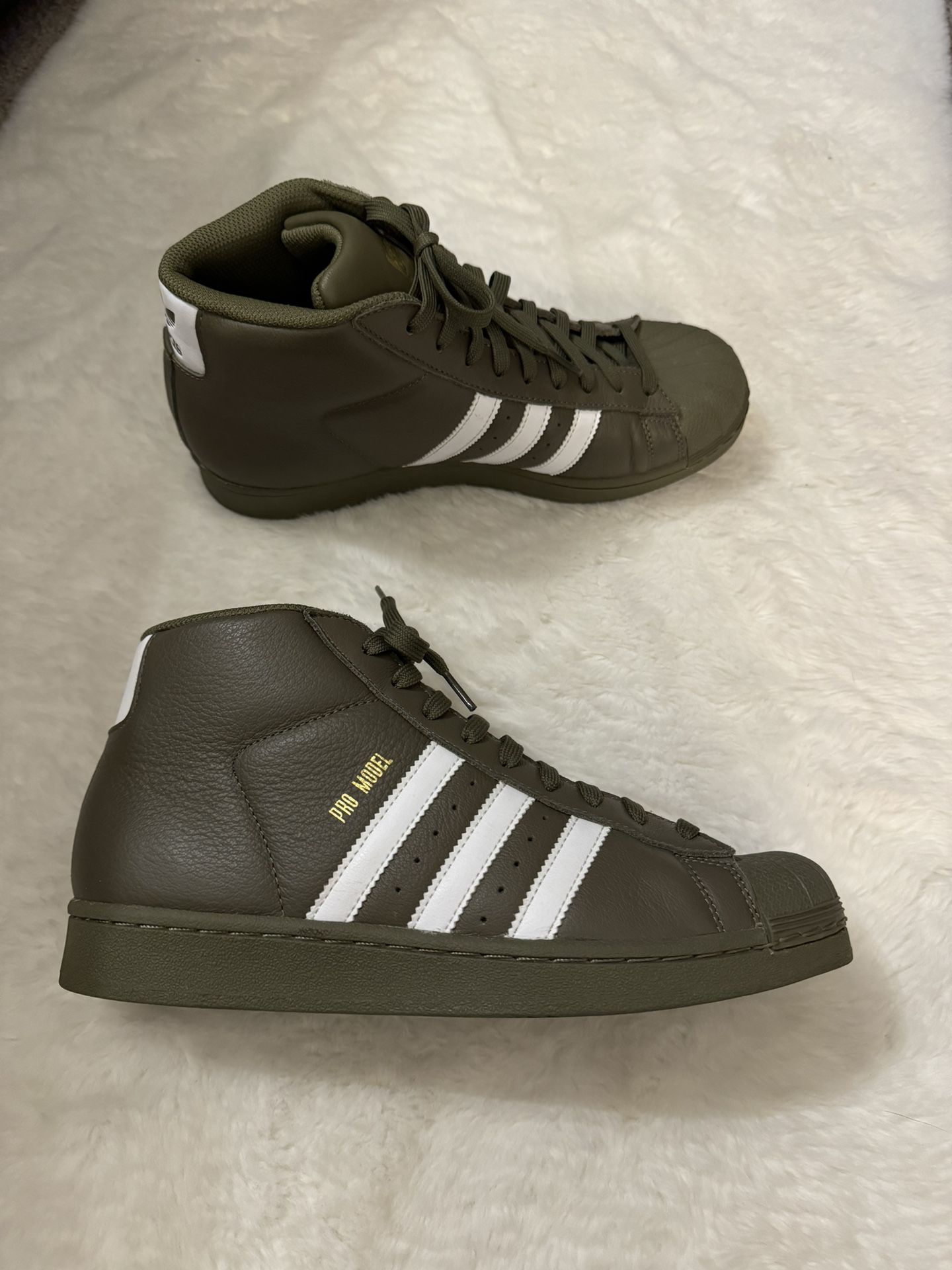 Adidas Pro Model J Olive Green White Size 8 Sneakers