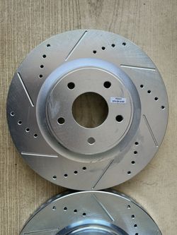 Infiniti Q50 Front Drill Slot Rotors Ceramic Pads