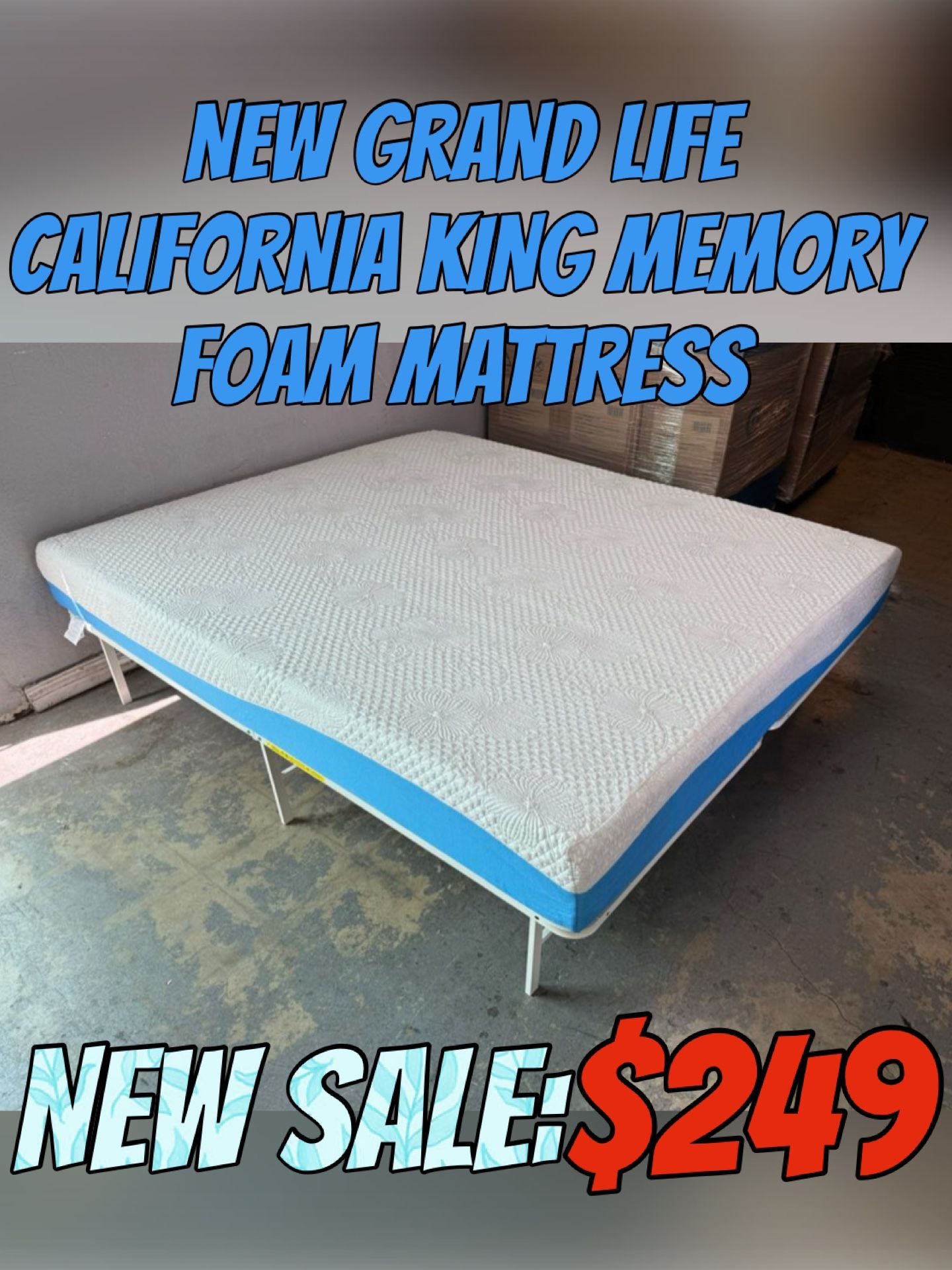 NEW GRAND LIFE CALIFORNIA KING MEMORY FOAM MATTRESS