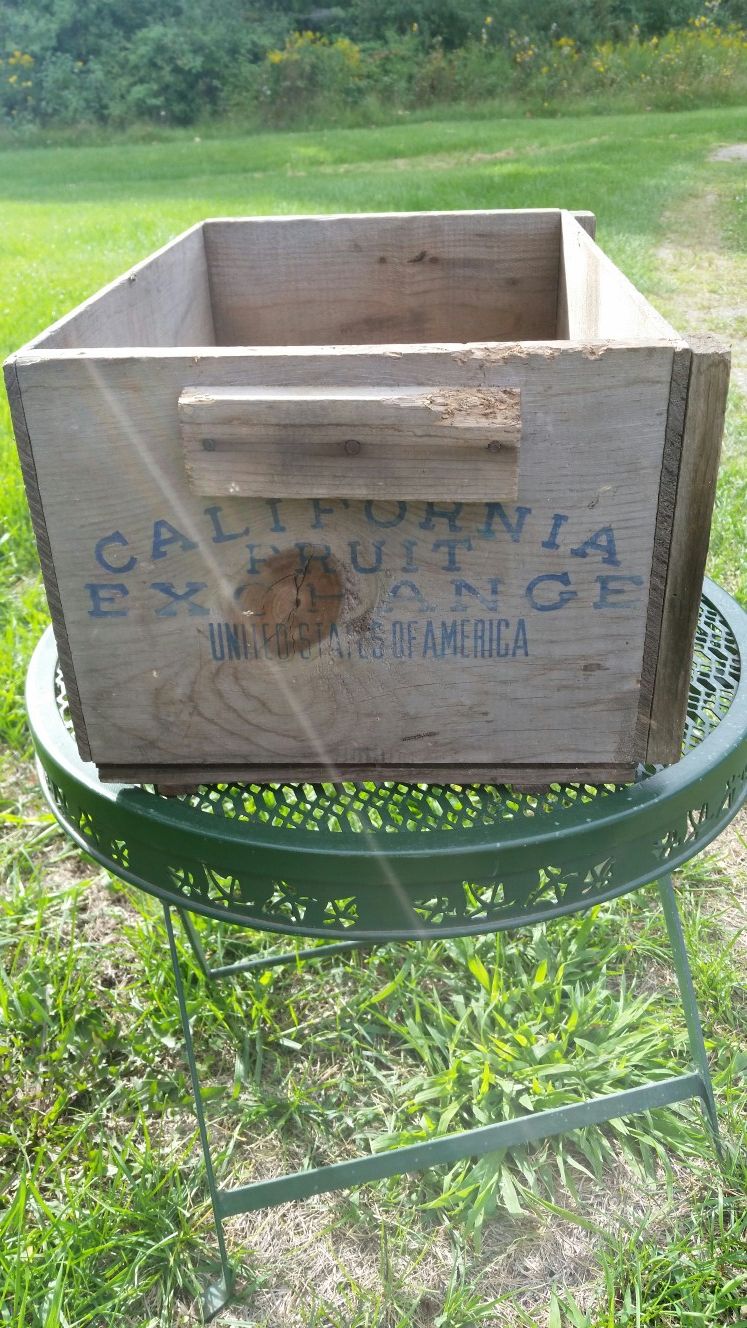 Vintage California Fruit Wood Crate