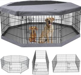 Foldable Metal Pet Exercise Playpen 36” Height 