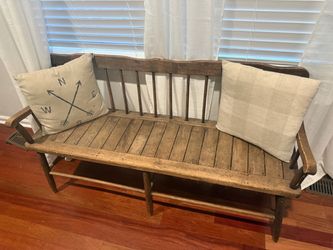Farmhouse wooden bench