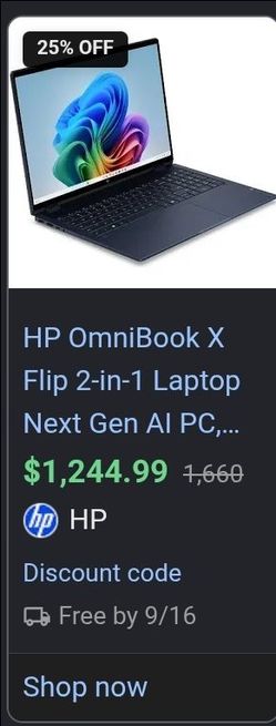 HP Omnibook X Flip 2 in 1 (SALE/OBO)