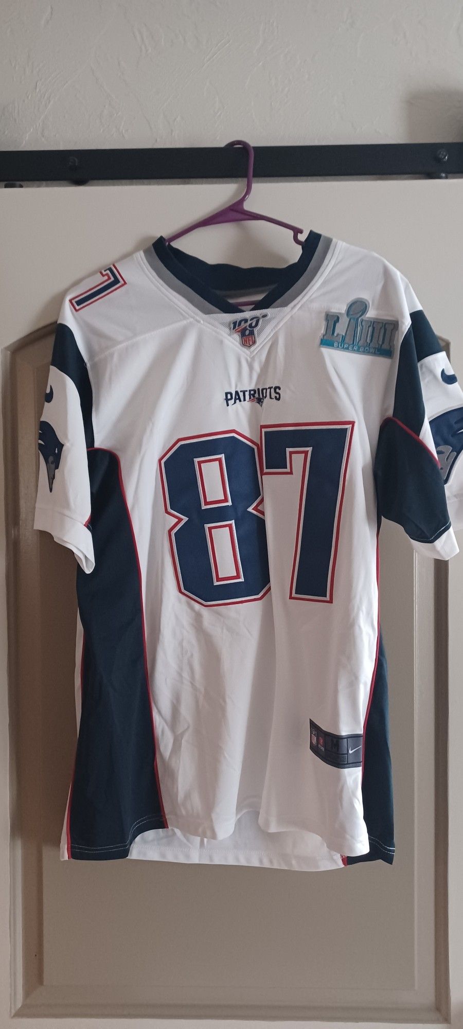 Rob Gronkowski #87 New England Patriots Nike Super Bowl XLIII Jersey Sz M/ Used